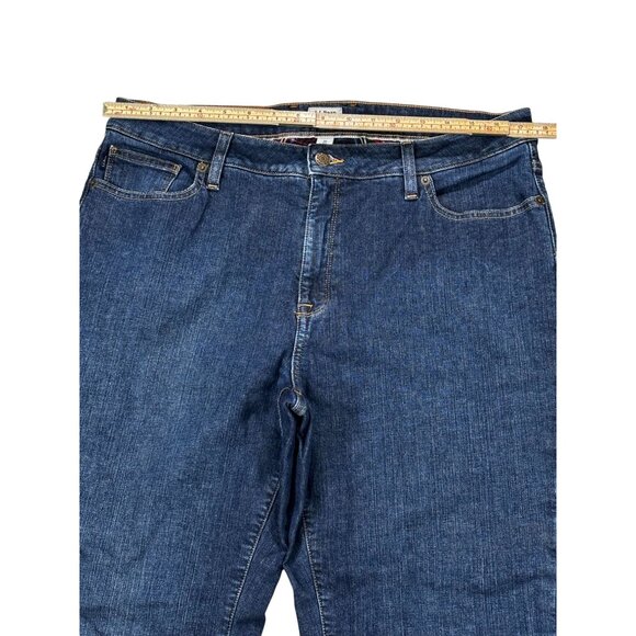 L.L. Bean Womens Favorite Fit Jeans Size 16 Regular Plaid Lining 99% Cotton - Picture 12 of 12